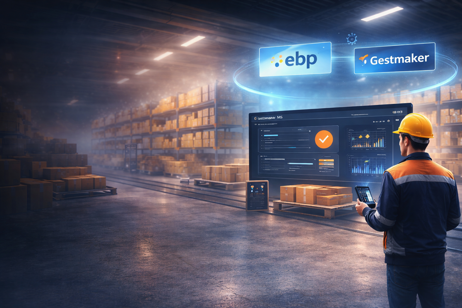 Gestmaker connecté à un ERP EBP pour la gestion d'entrepôt
