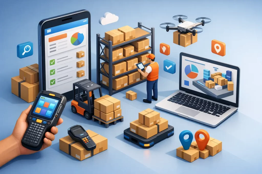 Logiciel inventaire entrepôt mobile efficace